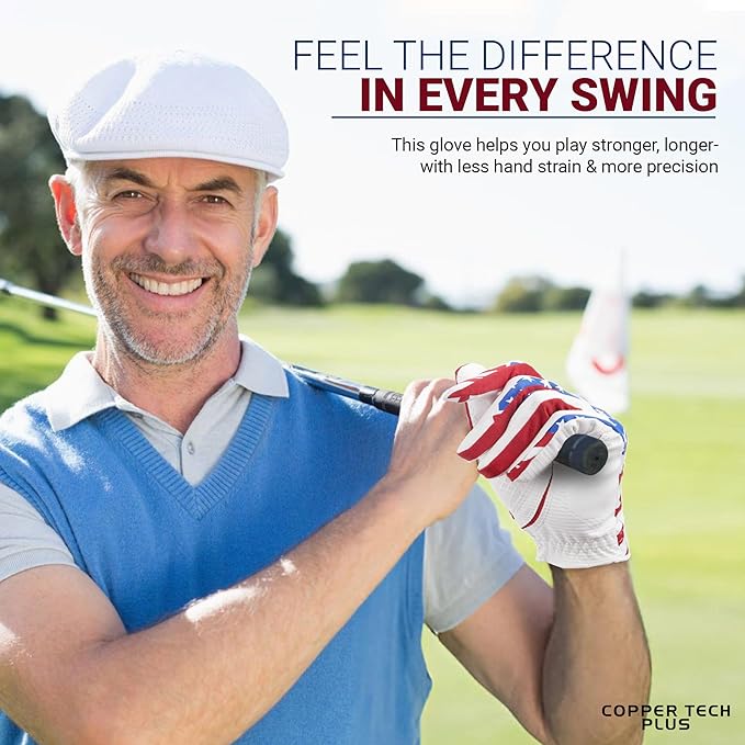 Men's Right and Left Handed Golfers Golf Glove – Advanced Compression for Muscle Support, Joint Relief Gloves – USA