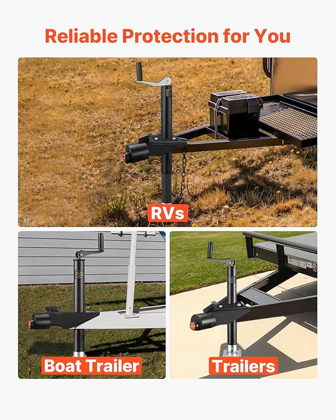 VEVOR Trailer Lock, Fits 2-5/16-Inch Airstream Couplers, Heavy Duty Hitch Lock with 3 Keys Secures Security Chains, Rust-Resistant, Anti-Theft Trailer Tongue Locks for RV, Trailer, and Boat