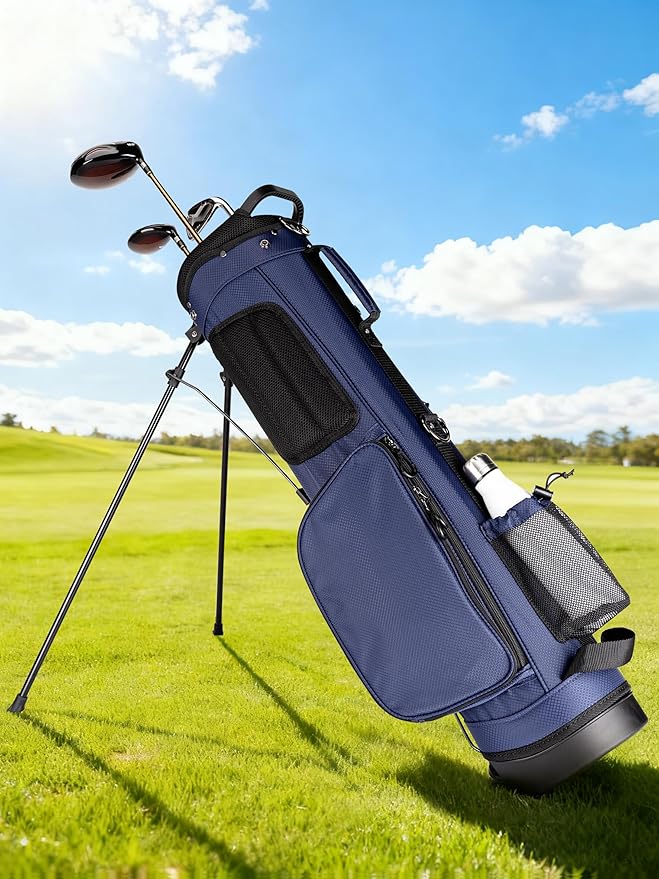 Golf Stand Bag – 2025 Upgraded Version with Cooler Pocket, Glove Patch & Tee Holder, Lightweight Sunday Golf Bag for Men & Women