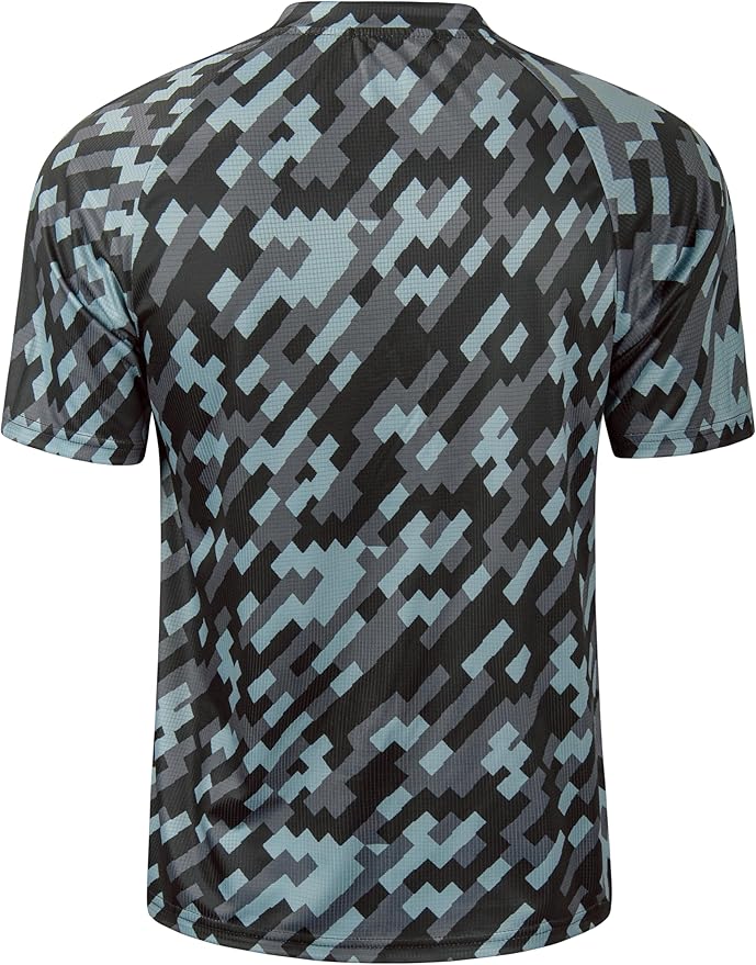 TAPULCO Mens Collarless Golf Shirts Short Sleeve Dry Fit Stretch Casual Breathable Lightweight Tshirts