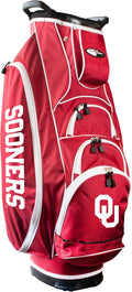 Team Golf NCAA Oklahoma Albatross Golf Bag Lightweight, 10-Way Club Divider, Spring Action Stand, Insulated Cooler Pocket, Velcro Glove and Umbrella Holder & Lift Assist Handles