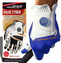 Copper Tech Plus (2 Pack) Golf Gloves Men Right Handed Golfer Or Left Handed Golfer | Copper Compression Joint Support with Flexible & Comfortable Fit | AAA Leather Construction & Tacky Silicone Pad