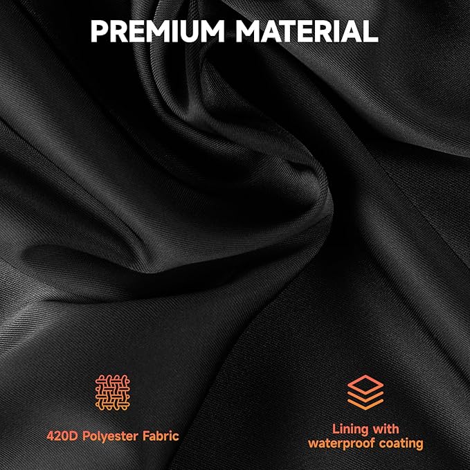 Roastove Golf Cart Cover, 420D PU Whaterproof, Universal Fits for Most Brand 2+2 Passenger Car, All Weather Outdoor Protection Weatherproof
