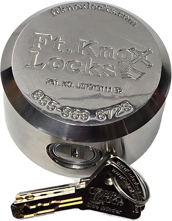 Curt Style Coupler/Hitch Trailer Lock (Curt Style Lock W/Sidewinder Stainless Steel)