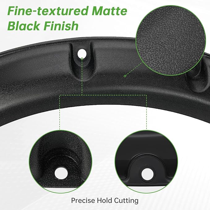 10L0L 4PCS Golf Cart Fender Flares for Yamaha G29, EZGO TXT/RXV, Club Car DS/Precedent - Heavy Duty ABS Plastic Mud Guards with Reflectors & Stainless Steel Hardware