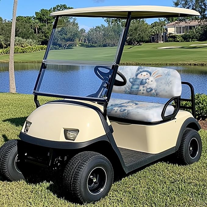 Fashion Print Golf Cart Seat Covers 2 Passenger Golf Cart Backrest Cover Golf Cart Seat Towel Gift for Friends