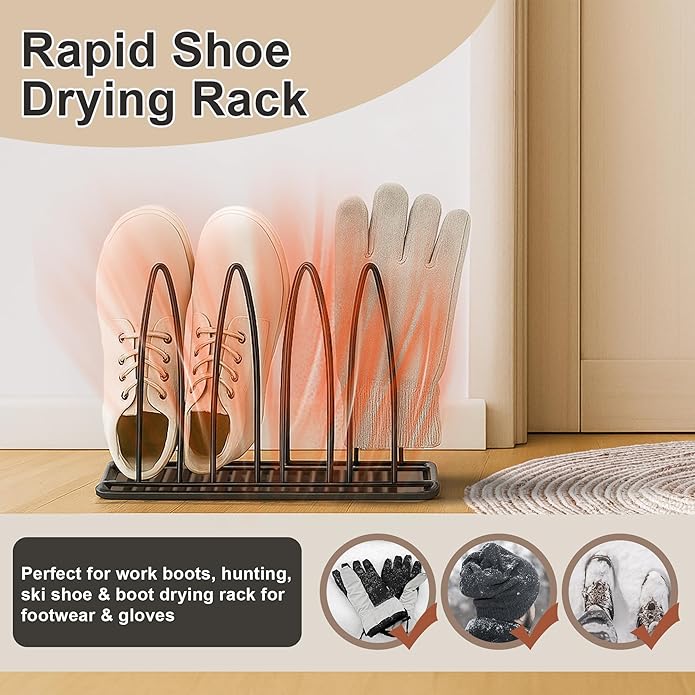 Metal Shoe Drying Rack, Shoes, Boot, and Glove Drying Rack, Dryer Racks for Shoes and Dryer Shoe Racks Inside Dryers