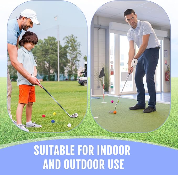 Junkin 80 Pcs Foam Golf Balls Rubber Practice Balls Realistic Feel and Flight Sport Training for Indoor or Outdoor Backyard Golf Training