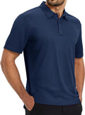 TACVASEN Mens Polo Shirts Short Sleeve Dry Fit Performance Breathable Golf Shirt with Collar Tennis Casual Business Work