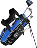 PGA Tour Youth Golf Club Set for Ages 8-12 (4’8”-5’2”) and 12+ (5’2”+), Right and Left-Handed Kids Golf Sets – Beginner Junior Golf Clubs with Lightweight Stand Bag, Mallet Putter, Hybrid, Driver