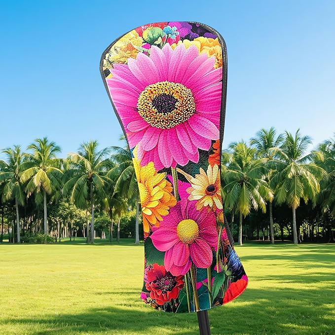 Golf Head Covers Leather Driver Headcover, Premium Golf Club Covers with Anti-Scratch Lining 1/3/5 Wood Head Covers for Golf Clubs for Women Men