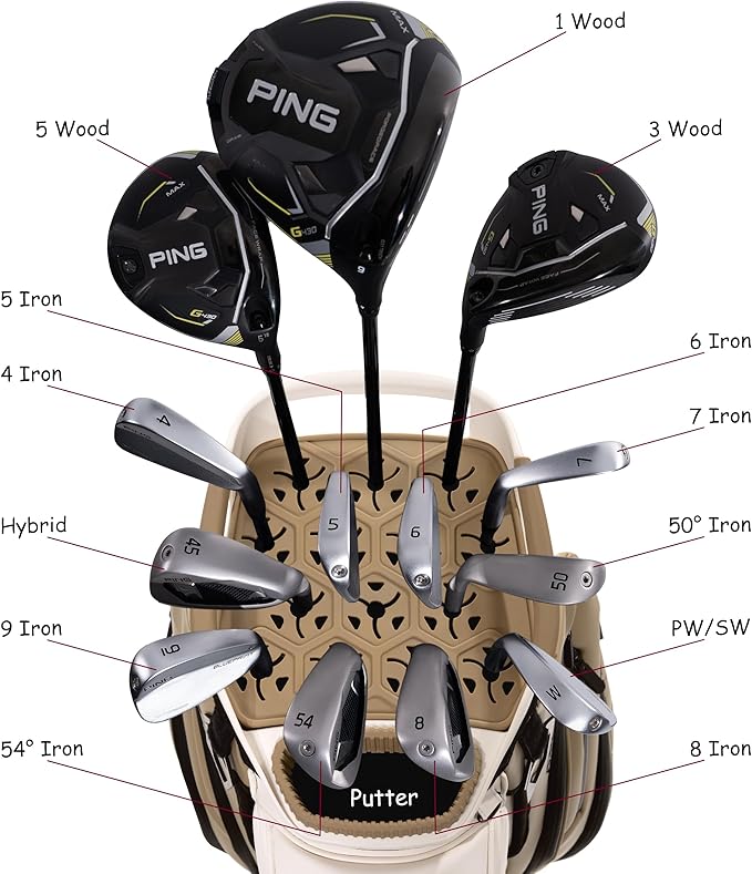 ASK ECHO Soundless Cart Golf Bag with 15 Way Full Length Dividers Golf SLC-130LE Cart Bag