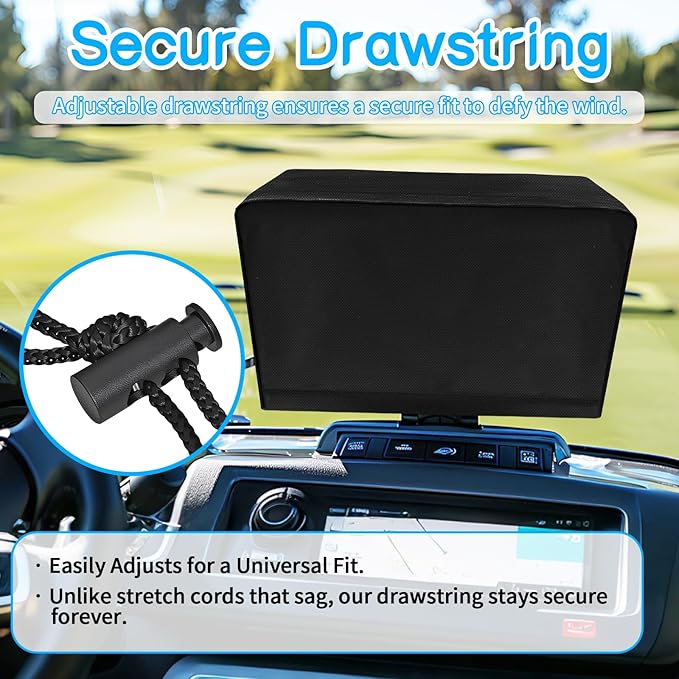 Golf Cart Screen Cover, Waterproof and Dustproof with a Secure Drawstring, Made of Oxford Fabric