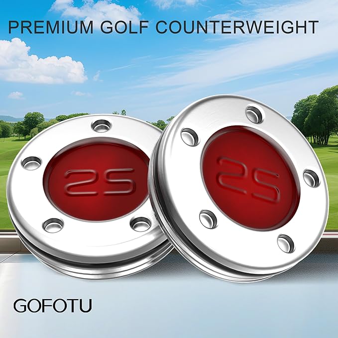 2pcs 5g-40g Golf Custom Weights Compatible with Titleist Scotty Cameron Golf Club Putters Newport Red (2PCS 25g(Doesn't include Wrench))