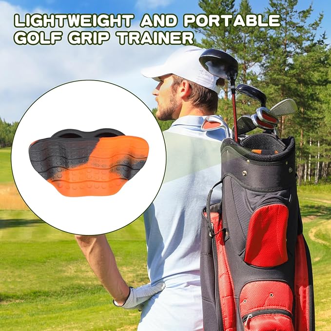 2pcs Golf Grip Trainer (Right and Left Handed), Golf Grip Training Tools, Golf Club Grip Trainer for Outdoor/Indoor Swing Practice