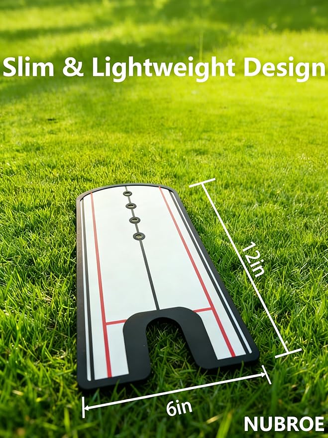 Golf Putting Mirror - Alignment Training Aid with Laser-Engraved Lines for Eye, Ball & Putter Alignment, Portable Putting Practice Tool for Indoor/Outdoor Use | Fit for All Golfers