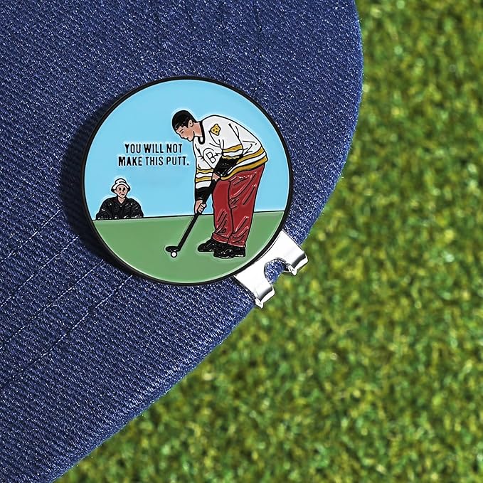 Enamel Golf Ball Marker with Magnetic Hat Clip - Funny Golf Accessories - Great Gift for Golf Lovers