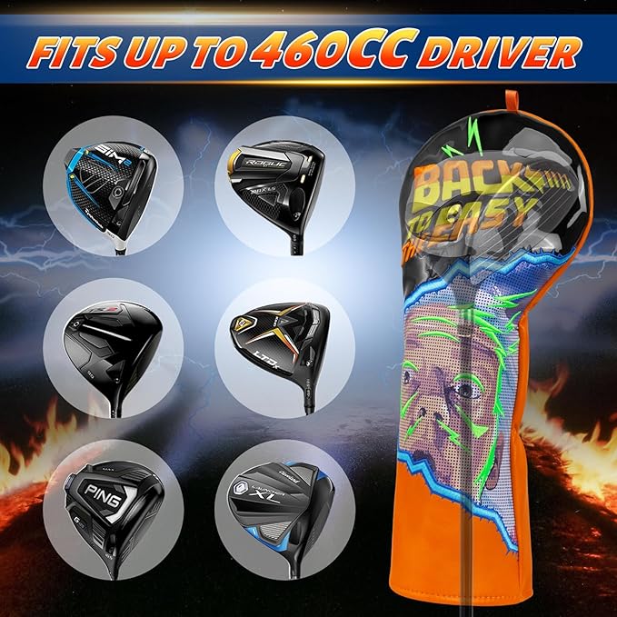 Golf Club Head Cover Golf Head Cover Driver Headcover Fairway Wood Headcover Hybrid Club Head Cover Back to The Easy