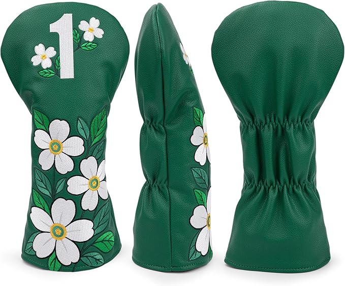 Golf Club Covers Driver Headcovers Fairway 3 Wood Headcover Hybrid Cover Faux Leather Rescue Headcovers Golf Head Covers for Most Brand