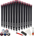 Rubber Golf Grips 13 Pack, Concise Fashion Design, Non-slip, Choose from 13 Grips Set or 13 Grips with Regripping Kit, Standard/Mid/Jumbo Size, 5 Colors Available, RG02 Golf Club Grips