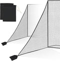 Golf Hitting Nets Shank Net Attachment, 7 * 10/7 * 7FT Heavy Duty Side Net Barrier Net for Golf, Baseball, Hockey with Sandbag