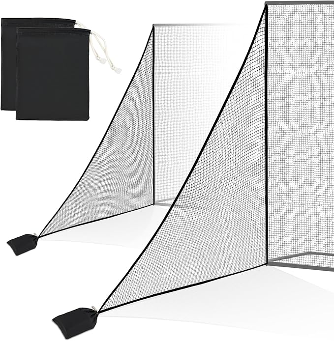 Golf Hitting Nets Shank Net Attachment, 7 * 10/7 * 7FT Heavy Duty Side Net Barrier Net for Golf, Baseball, Hockey with Sandbag