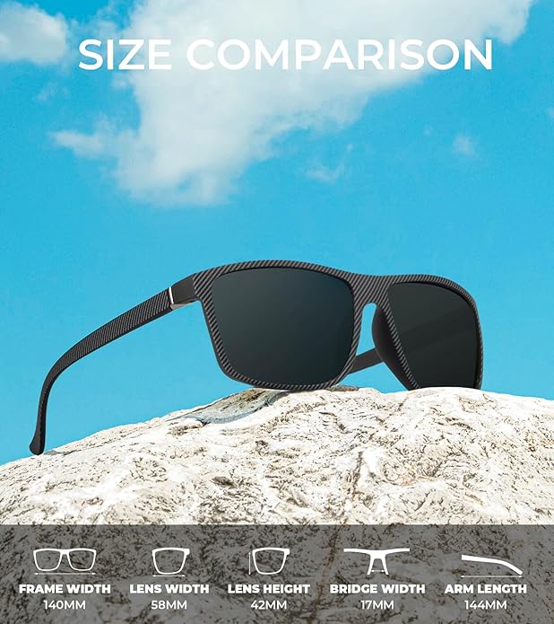 KALIYADI Polarized Sunglasses for Men and Women, Mens Sun Glasses with UV Protection for Driving Fishing Golf (3 Packs)