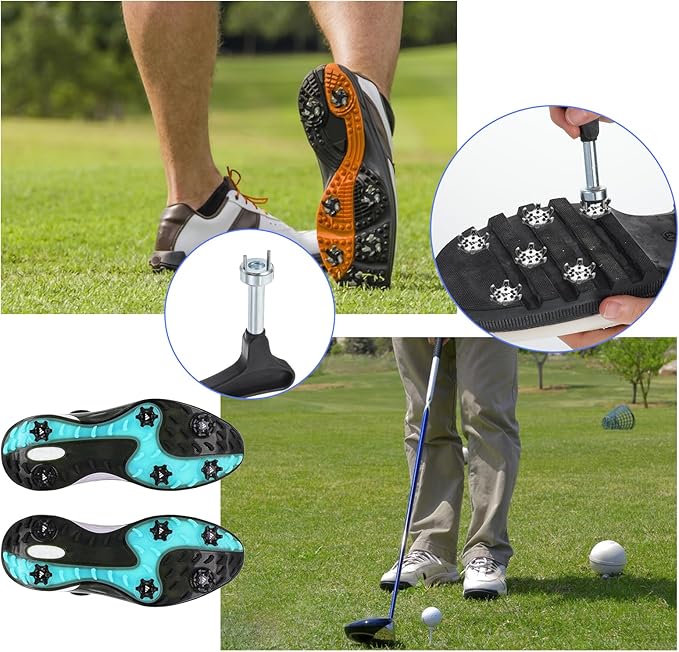 Professional Golf Spike Removal Tool, 1Pcs Golf Shoes Replacement Spikes Tools Steel Alloy Golfs Shoe Spike Removal Tool Universal Spikes Shoes Replacement Tools