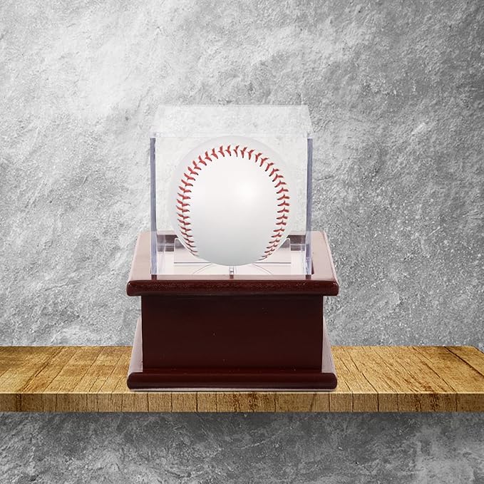 Acrylic Cube Baseball Display Case 8X8X8Cm Dustproof Moisture-Resistant Baseball Holder for Collectibles and Golf Ball Display Storage Box