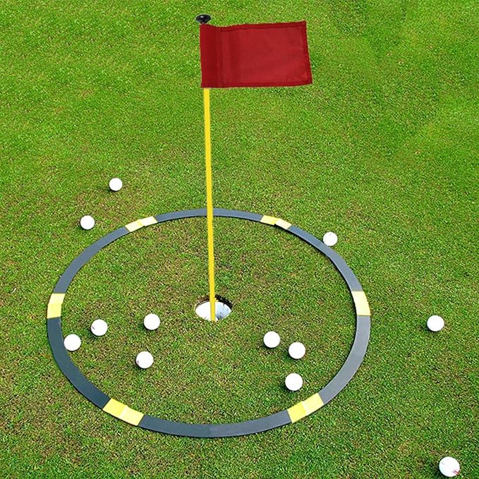 Golf Target Rings - Golf Target Circles, Putting and Chipping Practice Rings | Durable Thin Rings for Short Game Training, Portable Foldable Design, Bright Colors for Easy Visibility, Multiple