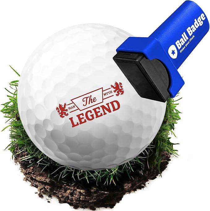 Ball Badge - Golf Ball Stamp (The Icon Series), Golf Ball Marker, Reusable Golf Ball Marking Tool to Identify Golf Balls