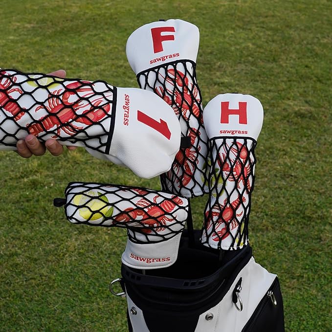 Craftsman Lobster Golf Club Head Covers Funny Golf Headcovers for Driver Fairway Utility/Hybrid Woods Headcovers Putter Headcover for Blade