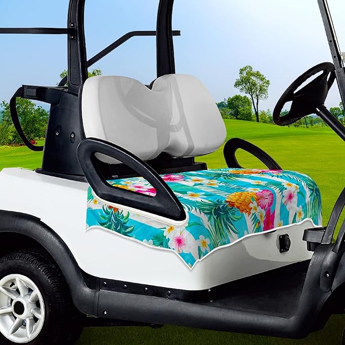 Golf Cart Seat Covers, Golf Cart Seat Towel Blanket, Suitable Yamaha, EZGO, Club Cars, Icon and More 2-Seats Cart, 100% Microfiber, Essential Golf Cart Accessories, 51'' x 31''