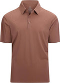 Esabel.C Golf Shirts for Men Dry Fit Performance Short Sleeve Print Moisture Wicking Collared Shirt