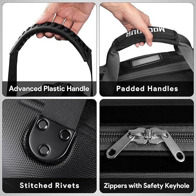 Golf Travel Bags for Airlines with Wheels & ABS Hard Case Top, Protect Your Clubs, Waterproof 1680D Oxford Fabric and Oversize Tank Wheels, Lightweight and Easy to Maneuver
