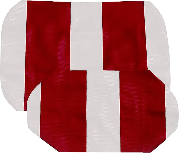 Seat Cover Replacement for Yamaha Drive or G-29 Golf Cart - Front Bench Seat - Premium Marine Vinyl - 5 Panel Stitching - Staple On Installation - Two-Tone Golf Cart Seat Covers (White & Red)