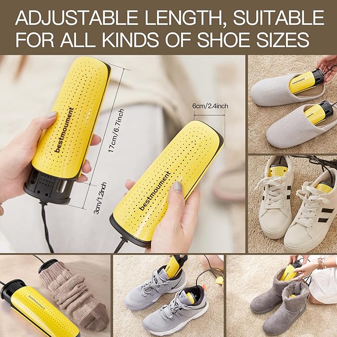 Boot Dryer Shoe Dryer, Portable Footwear Dryers Machine with Auto Temperature Control for Rainy Seasons Winter Travel, Extendable Boot Warmer Fireproof Drying for Shoes, Gloves, Socks