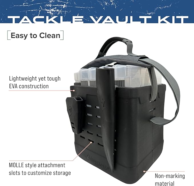 FROGG TOGGS EVA Tackle Vault, Lightweight, Customizable Fishing Tackle Bag