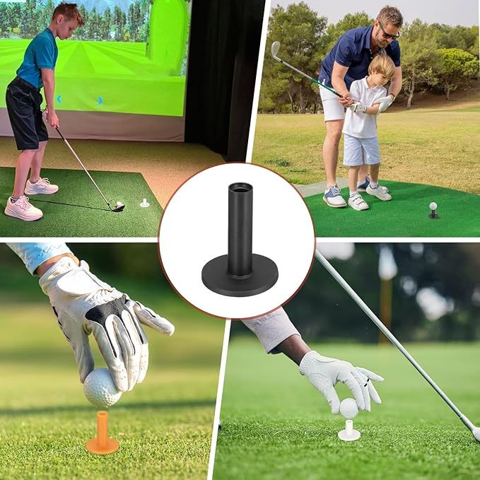 Rubber Golf Tees - Flexible Stable Ball Holder Use for Home & Outdoor & Indoor Tall Training Driving Range - [] Hitting Mats