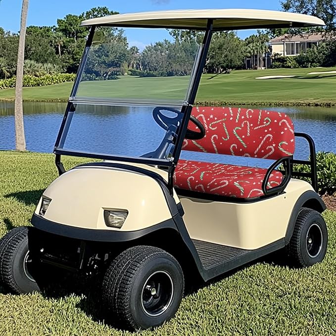 Fashion Print Golf Cart Seat Covers 2 Passenger Golf Cart Backrest Cover Golf Cart Seat Towel Gift for Friends