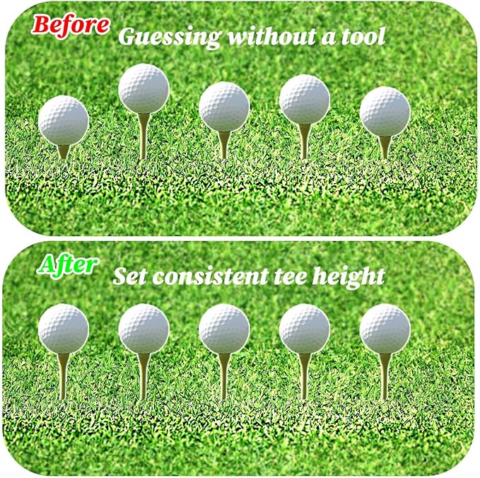 5/10PCS Adjustable Golf Tee Height Tool ProSet, Golf Accessories, Golf Training Aids, Tee Grip Golf Aid, Precision Height Setter for Consistent Swings & Ultimate Practice, Gift Golf Nails