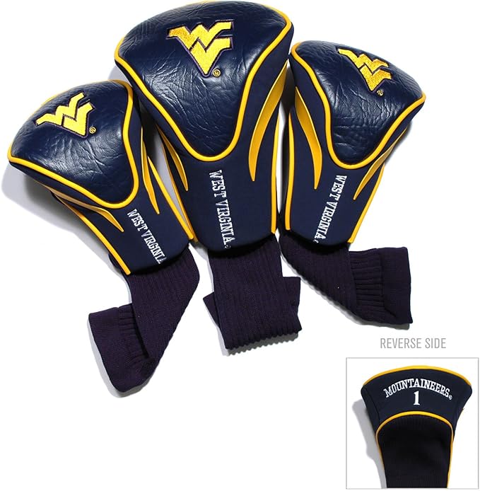 Team Golf NCAA Numbered 1, 3, & X, Fits Oversized Drivers, Utility, Rescue & Fairway Clubs, Velour Lined for Extra Club Protection