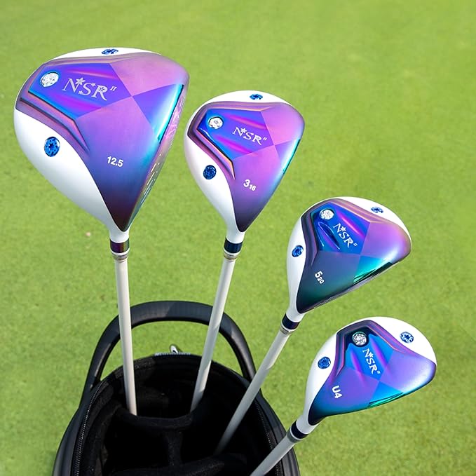 PGM Women's Golf Woods Driver Hybrid for Right Handed with Graphite Shaft Includes Headcover - Titanium Alloy Clubhead Single Golf Club with Enlarged Sweet Spot