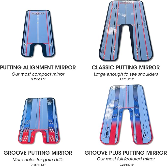 Genuine EyeLine Golf Alignment Putting Mirror - Top Training Aid on The PGA Tour - See Rapid Improvement - Helps Beginner, Junior, and Scratch Golfers