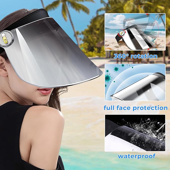 Sun Visor Hats, Sun Visors for Women, Summer UV Blocking Sun Protection Hat, Visor Hats for Women Lightweight & Breathable