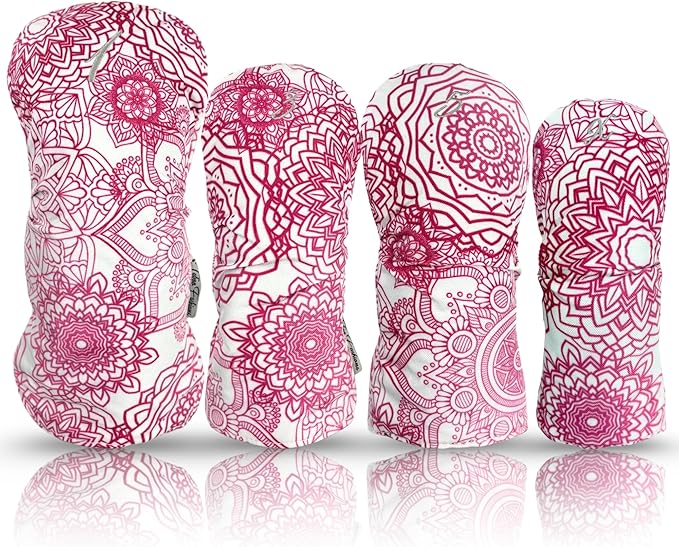 Taboo Fashions Resort Collection Golf Club Covers for Women - Numbered Golf Headcovers Set for Driver, Fairway and Hybrid Clubs - Weather Resistant, Pack of 4