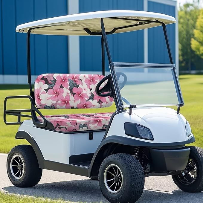 Golf Cart Seat Covers, Universal Fit & Nonskid Bottom Fits for Club Car 2 Person Seats Golf Carts