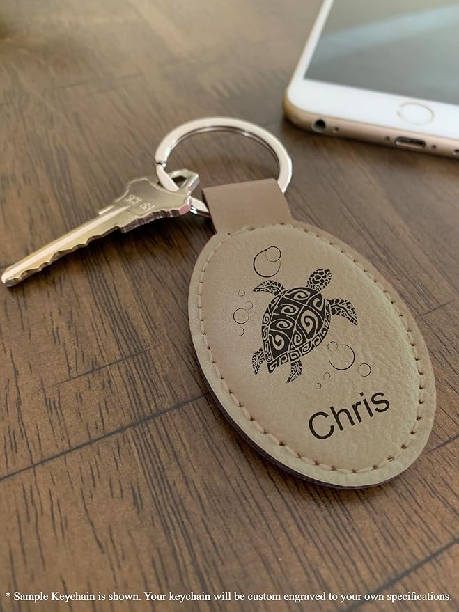 LaserGram Oval Keychain, Water Polo, Personalized Engraving Included