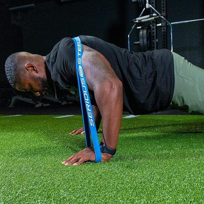 Serious Steel Fitness 32" Resistance Training Bands (Portable Exercise Band System Training Bands- Great for Individuals Under 5'10")