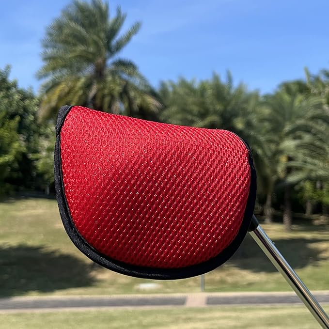 Golf Putter Cover,Mallet Putter Headcover Mesh Golf Putter Head Cover Golf Head Covers with Magic Tape for Heel Shaft RH LH fits Odyssey Works Stroke Lab,Scotty Cameron